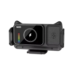 360 Degree Rotation Universal Mobile Bracket Fan Cooling Magnetic Flexible Adjustable Car Phone Holder Wireless Charger