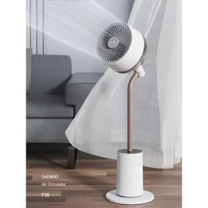360 Shake Head White Timing Remote Control Floor Fan 3D Circulating Air Supply Electric Fan