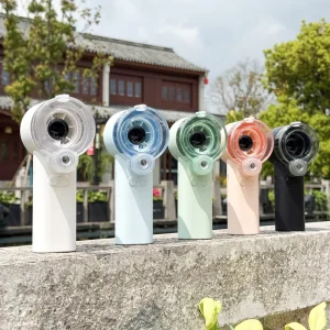 3600mAh Large Battery Handheld Spray Misting Fan 5 Speeds LED Display USB Rechargeable Summer Cooling Fan for Travel Office