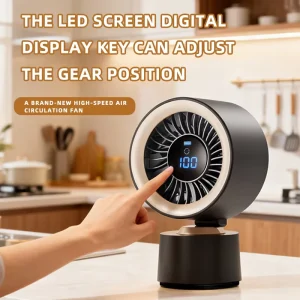 3600mAh Mini Table Fan Portable Desktop Air Cooler Fan 100 Speeds Oscillating Table Fan for Home Bedroom Office Outdoor Travel