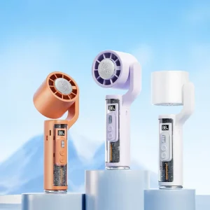 3600mAh Shaking Head Flash Light Ice Cooling Fan
