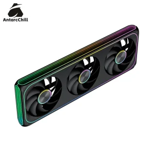 360mm Daisy Chain PC Fan Center CD Pattern with Halo Side Infinite Mirror High Airflow Low Noise Computer Fan