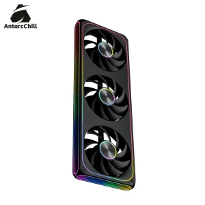360mm One Cable Triple Fan Center CD Ring Side Mirror High RPM High Airflow Gaming Computer Case Fan OEM Service