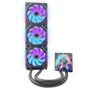 360mm Triple Fan ARGB CPU Liquid Cooler Customizable Display Quiet PWM Water Cooling System for Gaming PC Processor