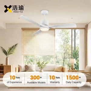#3626 3 Blades 52 Inch Modern LED Ceiling Fans with Lights Remote Optional Tuya Smart All Copper Silent DC Motor Home Hotel