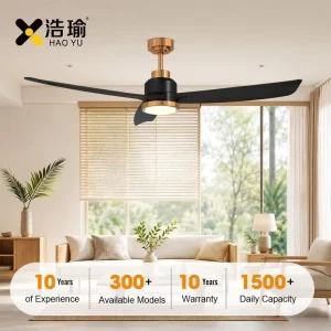 #3641 Modern 56 Inch Abs Blades LED Ceiling Fan with Remote Control Optional Tuya Smart All Copper DC Motor for Household