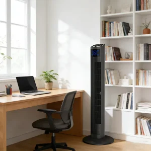 37 Inch High Speed Tower Fan With Remote LED Display DC Motor Cooling Air Circulator Oscillating Sleep Timer