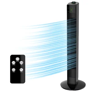 37 Inch Tower Fan With Remote Control LED Display DC Motor Cooling Fan Oscillating Sleep Timer Air Circulator