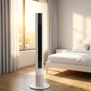 38 Inch DC Tower Fan With 15 Speeds Remote Touch Control LED Cooling Air Circulation Sleep and Natural Modes
