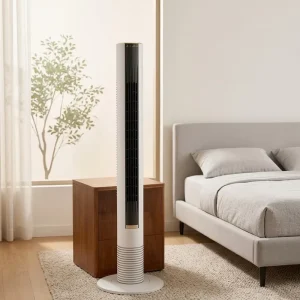 38 Inch DC Tower Fan With Remote Control LED Display High Airflow Cooling Air Circulation Sleep Timer