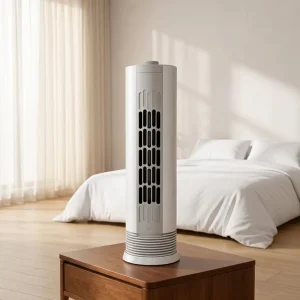 38cm Compact Tower Fan AC Copper Motor Up to 11m/s Airflow Touch Control Panel