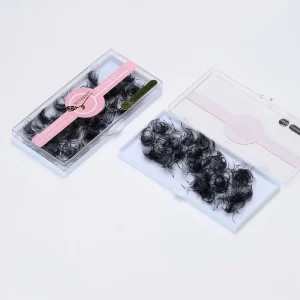 3D 14D Handmade PBT for 500 Fans Cluster Lash Mega Volume Premade Loose Eyelash Extension Pointy Base Factory