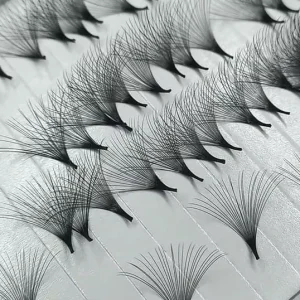 3D-20D 0.05mm Cashmere Premade Volume Fan Lashes 1000-Piece Short and Long Stem Loose Fans