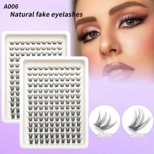 3D DIY Fluffy Lash Cluster Natural Faux Mink Cluster Lashes Fan Eyelash