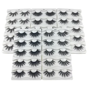 3D Eyelashes Handmade Faux Mink Lashes Strips Private Label Natural Long Wispy Eyelash Extensions Full Strip Lashes