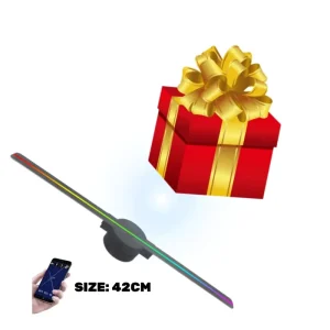 3D Holographic Fan 42cm Two Blades Advertising Projector