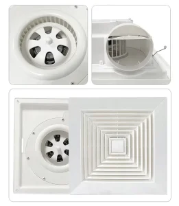 4-12 Inch Recessed Duct Centrifugal Ceiling Exhaust Fan 25 dB 60W Copper Motor AC 220V