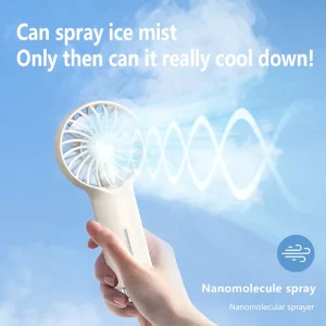 4 Colors Mini Portable USB Rechargeable Handheld Mist Fan Foldable Air Cooling Plastic Fan With Water Spray Hand Fan