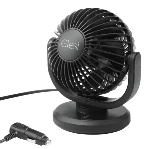 4″ Electric Car Cooling Air Fan Powerful Single Car Fan 360 Degree Rotatable Low Noise Made Durable Plastic Compatible