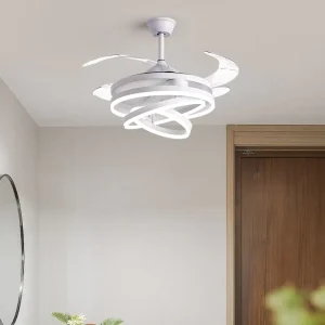 4 Fan Leaf Speed AC Motor 42 48 Inch Decorative Remote Control LED Ceiling Fan with Light