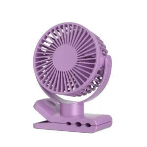 4 Inch 5 Speed Brushless Digital Display 2000mAh Battery Powered USB Mini Clip On Foldable Low Noise Desk Fan for Car