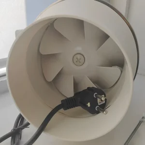 4 Inch ABS Material Mixed Flow Inline Duct Fan Ball Bearing Plastic Blade Small Volume Electric Exhaust Fan