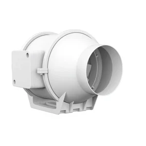 4 Inch Duct Axial Fan Silent Exhaust Powerful Extractor Ventilation Fan with Plastic Blades Low Noise for Bathroom Kitchen