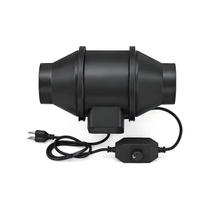 4 Inch EC Inline Duct Fan Plastic Housing Low Noise High Airflow for Grow Tent Hydroponics Home Exhaust Ventilation System OEM