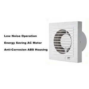4 Inch Glass Window Mount ABS Exhaust Fan AC Motor Anti Corrosion Low Noise Energy Saving Ventilator 12W Home & Commercial