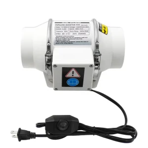 4 Inch Inline Duct Fan Ventilation Exhaust Fan for Grow Tent Heating Cooling Booster Hydroponics