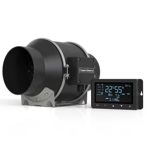 4 Inch Ventilation Exhaust Fan Hydroponic Low Noise EC Motor Duct Fan with Speed Controller
