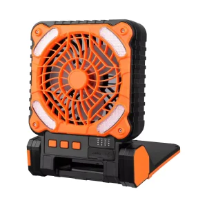 4 Speed Rechargeable Solar Camping Fan with LED Waterproof Portable Tent Fan with Long Endurance for Outdoor Hiking Fishing