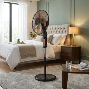 4 Speed Rose Gold Blades Large Size Fans for Home Living Room up to 70w-100w with Timer