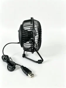 4″ USB Desk Fan 2.8W Portable Mini Cooling Fan 2500RPM 200CFM 1.2m s Airflow 50cm Cord Lightweight for Office & Home