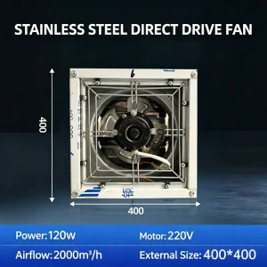 400*400 180W 220V Fan Negative Pressure Green House Greenhouse Poultry Farm Wall Exhaust Negative Pressure Fan for Cooling