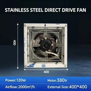 400*400 180W 380V Fan Negative Pressure Green House Greenhouse Poultry Farm Wall Exhaust Negative Pressure Fan for Cooling
