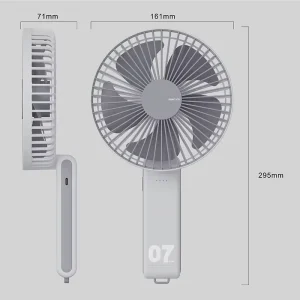 4000mAh Foldable 4 Gears Wind Speed Lightweight Mini Table Air Cooling Fan Handheld Desktop Dual purpose Portable Fan