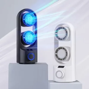 4000mAh Rechargeable Battery Double Mini Table Fan Custom Portable USB Small Desk Fan