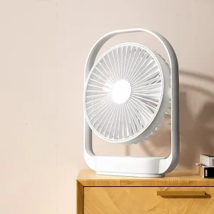 4000mah Rechargeable Battery Portable Small Table Fan Silent Home Bedroom Desktop Fan With Nigh Light