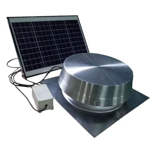 40W Solar Attic Fan with Lithium Battery for Night Operation Aluminum Housing Max 1249 CFM for Residential House Ventilation