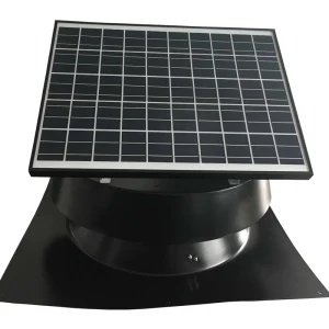 40W Solar Ventilation Fan Max 2155CFM Powder Coated Steel Housing Waterproof Brushless DC Motor Remove Excess Heat