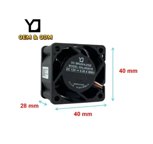 40x40x28mm 12V 0.4A Axial Cooling Fan Ball Bearing Dc Brushless Fans Dc Cooling Fans for Projectors Fan 4028