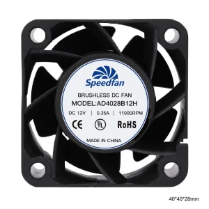 40x40x28mm Brushless DC Axial Cooling Fan High Speed Mini Cooling Fan Custom Voltage Wire Length