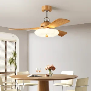 42 47 Inch Ceiling Fan Decorative Smart Remote Control Wooden Modern Bldc Ventilador De Techo Ceiling Fan Wiht Light