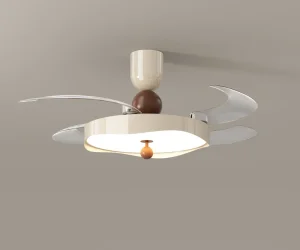 42 48 Inch Modern LED Ceiling Fan Light with Quiet Operation Remote Control and Bluetooth Featuring a DC Copper Motor
