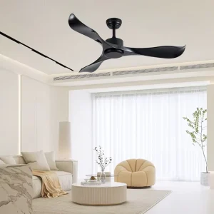 42 52 Decorative Dimmable Reversible AC Motor ABS 3 Blades 6 Speed LED Ceiling Fan with Lights and Remote