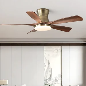 42 52 Inch 3 5 Blades Wooden Remote Control Fancy Indoor Decorative Electric Fan Cooler Bedroom Ceiling Fan Light
