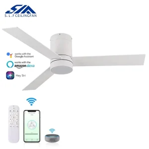 42 Inch 48 Inch 52 Inch CB CE SAA Certificated Stylish White Indoor WiFi Smart Ceiling Fan Light