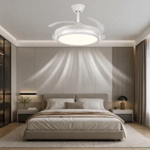 42 Inch Ceiling Fan Light 96W LED Dimmable Remote Control For Bedroom Kitchen Dining Room Living Room Home Office Multi Scene