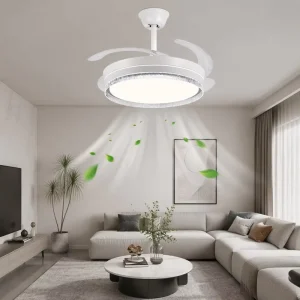 42 Inch Ceiling Fan Light 96W Smart LED Remote Control Dropshipping Available Fast Delivery